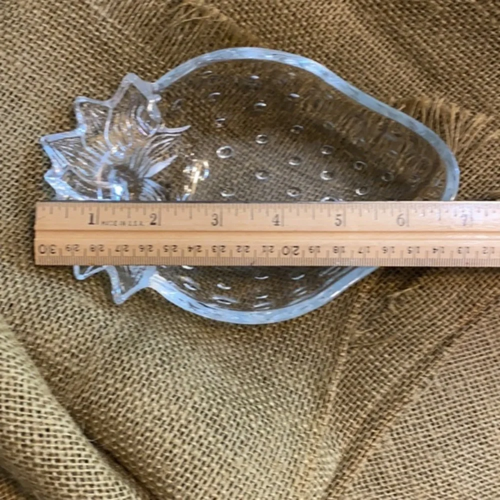 Studio Nova Strawberry Delight Clear Glass Strawberry Dish Bowl